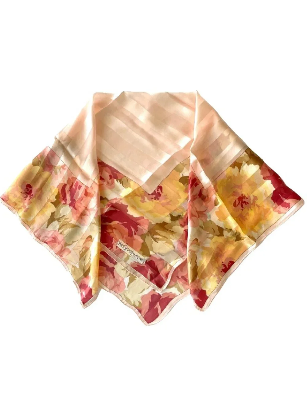 Vintage Yves Saint Laurent Silk Chiffon Scarf